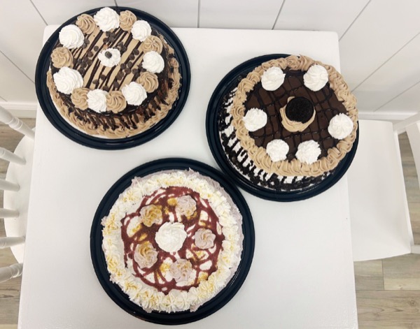 Pre-made Oreo ice cream cake ready for same-day pickup